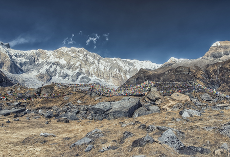 Annapurna base camp in Nepalの写真素材