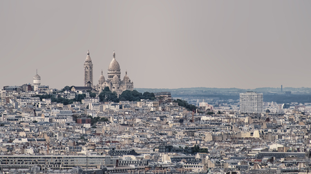 Paris cityscape with heart viewの写真素材