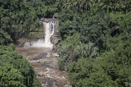 Tegenungan watefall in Bali, Indonesiaの写真素材