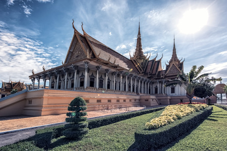 King Palace in Phnom Penh, Cambodiaのeditorial素材