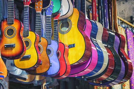 guitar shop in the Grand Bazaar, Istanbulの写真素材
