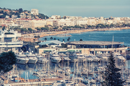 City of Cannes on the French Rivieraの写真素材