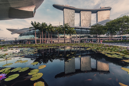 Marina Bays Sands in Singaporeのeditorial素材