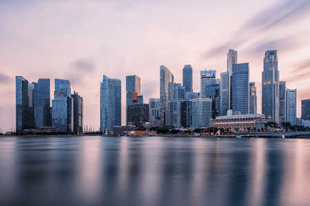View of Marina Bay in Singapore City, Singaporeのeditorial素材