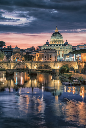 St Peter's Basilica in Romeの写真素材