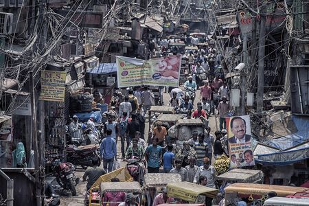 Busy street in Delhi, India