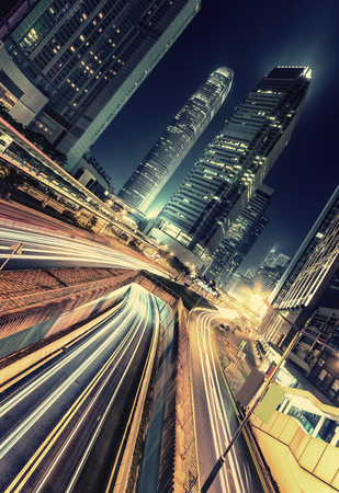 Business district in Hong Kongの写真素材