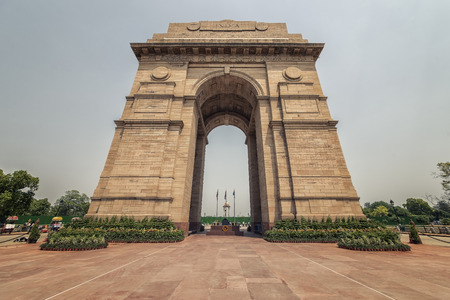 The India Gate war memorial in New Delhi, Indiaのeditorial素材
