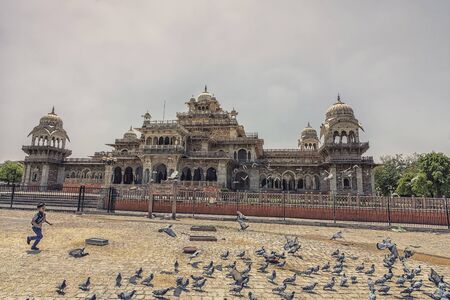 Facade of the Albert Hall in Jaipur, Indiaのeditorial素材