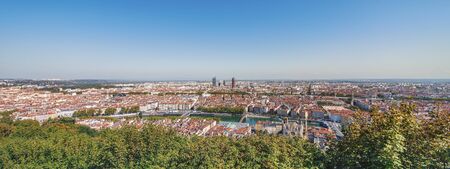 City of Lyon in daytimeの写真素材