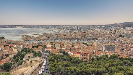 Marseille panorama in the eveningの写真素材