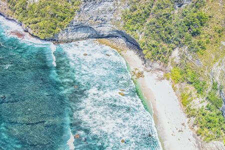 Kelingking beach in Nusa Penida island, Indonesiaの写真素材