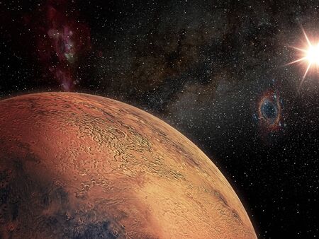 Artist view of the Mars planetの写真素材