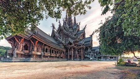 Sanctuary of Truth in Pattaya, Thailandのeditorial素材