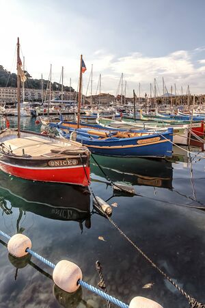 Harbor in nice cityのeditorial素材