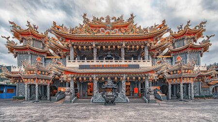 Facade of the Fengtian Temple in Taiwanのeditorial素材