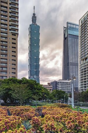 Taipei city in daytime, Taiwanのeditorial素材