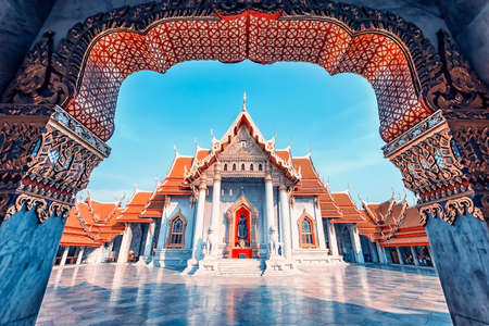 Marble temple in Bangkokのeditorial素材