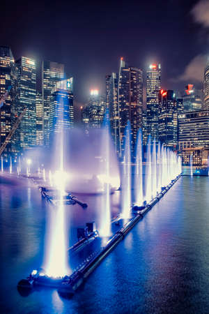 View of Marina Bay in Singapore City, Singaporeのeditorial素材