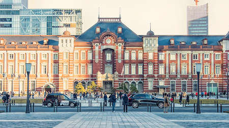 okyo station, a railway station in the Marunouchi business district of Chiyoda in Tokyoのeditorial素材