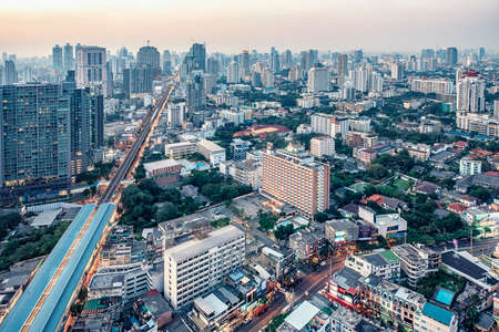 Bangkok city in the eveningのeditorial素材