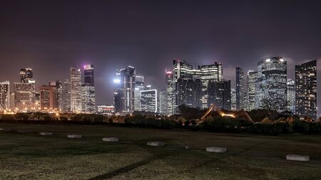 Singapore city in the eveningの写真素材
