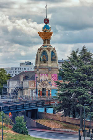 Lu tower famous monument in Nantes, Franceのeditorial素材