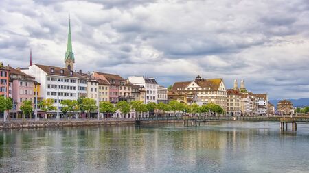 Zurich city in the daytime, Switzerlandの写真素材