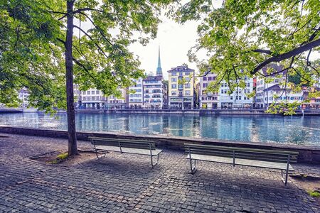 Zurich city in the daytime, Switzerlandの写真素材
