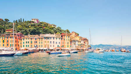 Portofino village on the Italian rivieraの写真素材
