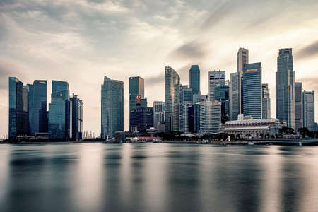 Marina Bay in the evening, Singaporeのeditorial素材
