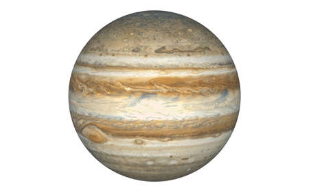Planet Jupiter Isolated in white. 3d renderingの写真素材
