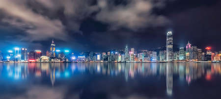 Hong Kong cityscape viewed from Victoria harborの写真素材