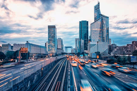 La Defense, the business district in Paris, Franceの写真素材