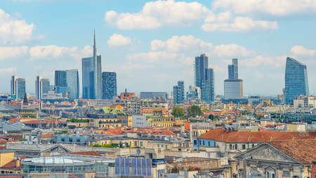 Modern buildings in Milan, Italyのeditorial素材