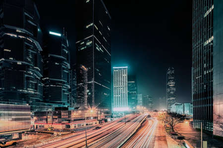 Central district in Hong Kongの写真素材