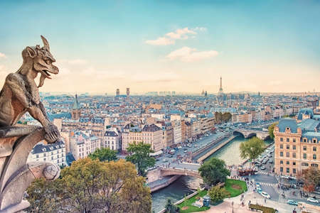 Paris city panorama in daytimeの写真素材