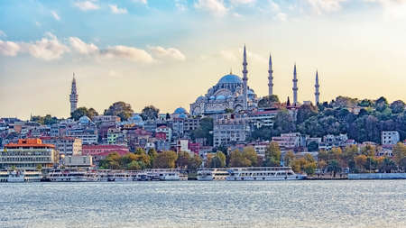 Istanbul cityscape with the view on Suleymaniye Camii mosqueのeditorial素材
