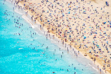 San Sebastian Beach in the summer, Spainの写真素材