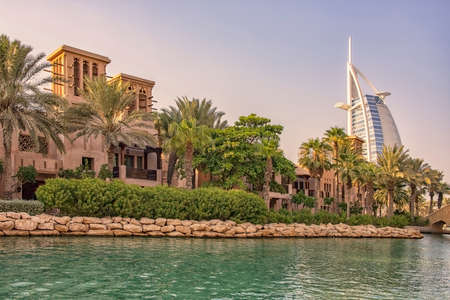 Burj Al Arab hotel in Dubaiのeditorial素材