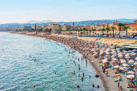 The city of Nice on the French Rivieraのeditorial素材