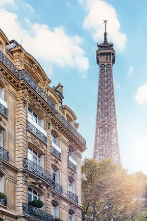 Eiffel tower in Paris cityの写真素材