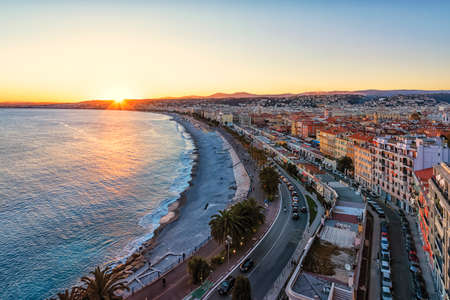 The city of Nice on the French Rivieraの写真素材
