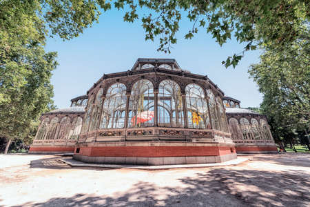 Palacio de Cristal del Retiro in Madridのeditorial素材