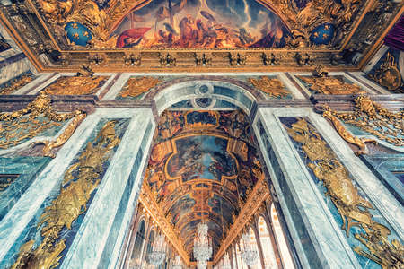 Architecture in the Versailles Palace near Paris, Franceのeditorial素材