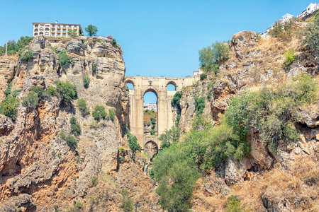 Puente Nuevo Bridge in Ronda, Spainの写真素材