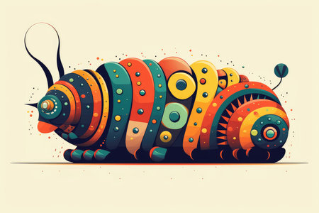 Vector illustration of cartoon monster. Colorful monster. Cartoon monster.の素材