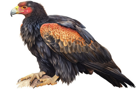 3D digital render of a sabertooth eagle isolated on white backgroundの素材