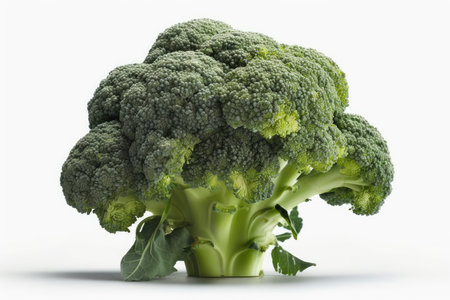 Broccoli isolated on white background. 3d render. Broccoli vegetableの素材