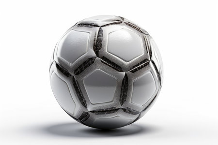 Soccer ball isolated on white background. 3d render illustration.の素材